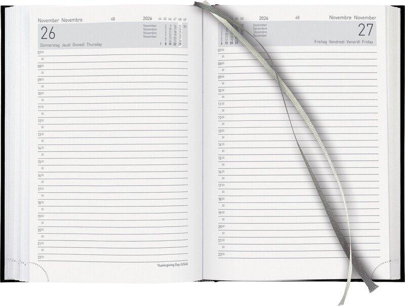 Biella agenda commercial A5 Executive 2026 1J/1P noir Pic2