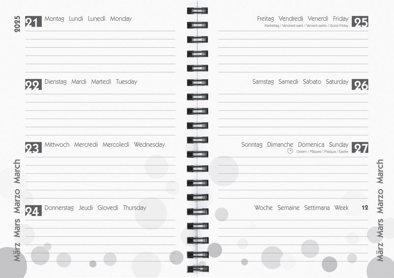 Biella Schüleragenda 12x16.5cm 2025 1W/2S Wire-O Pic2