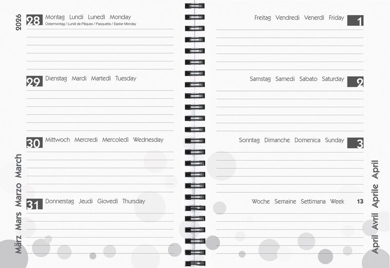 Biella Schüleragenda 12x16.5cm 2026 1W/2S Wire-O Pic2