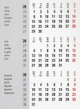 Biella Ersatz 3-Monatstischkalender 2026/2027 3M/1S