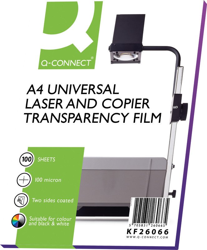 Connect Transparenfolie A4 für schwarzweiss Kopierer à 100 Pic1