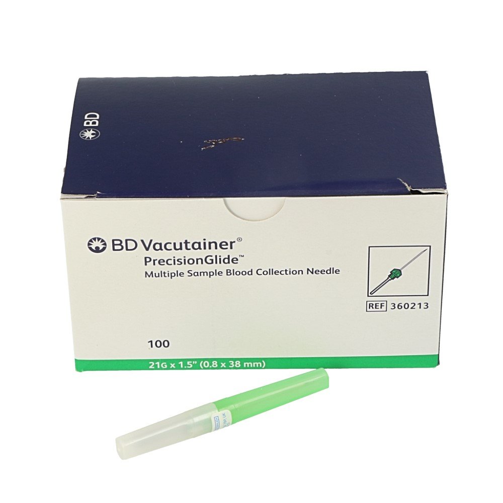 BD Vacutainer Precisionglide aiguille verte 0.8x38mm 21G Pic1