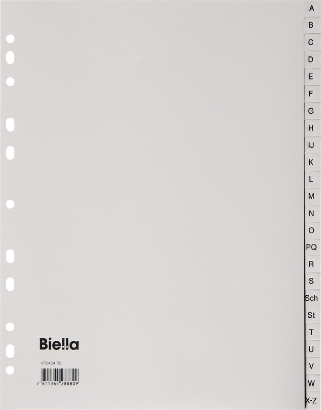 Biella Register PP A4 A-Z 24-teilig überbreit Pic1