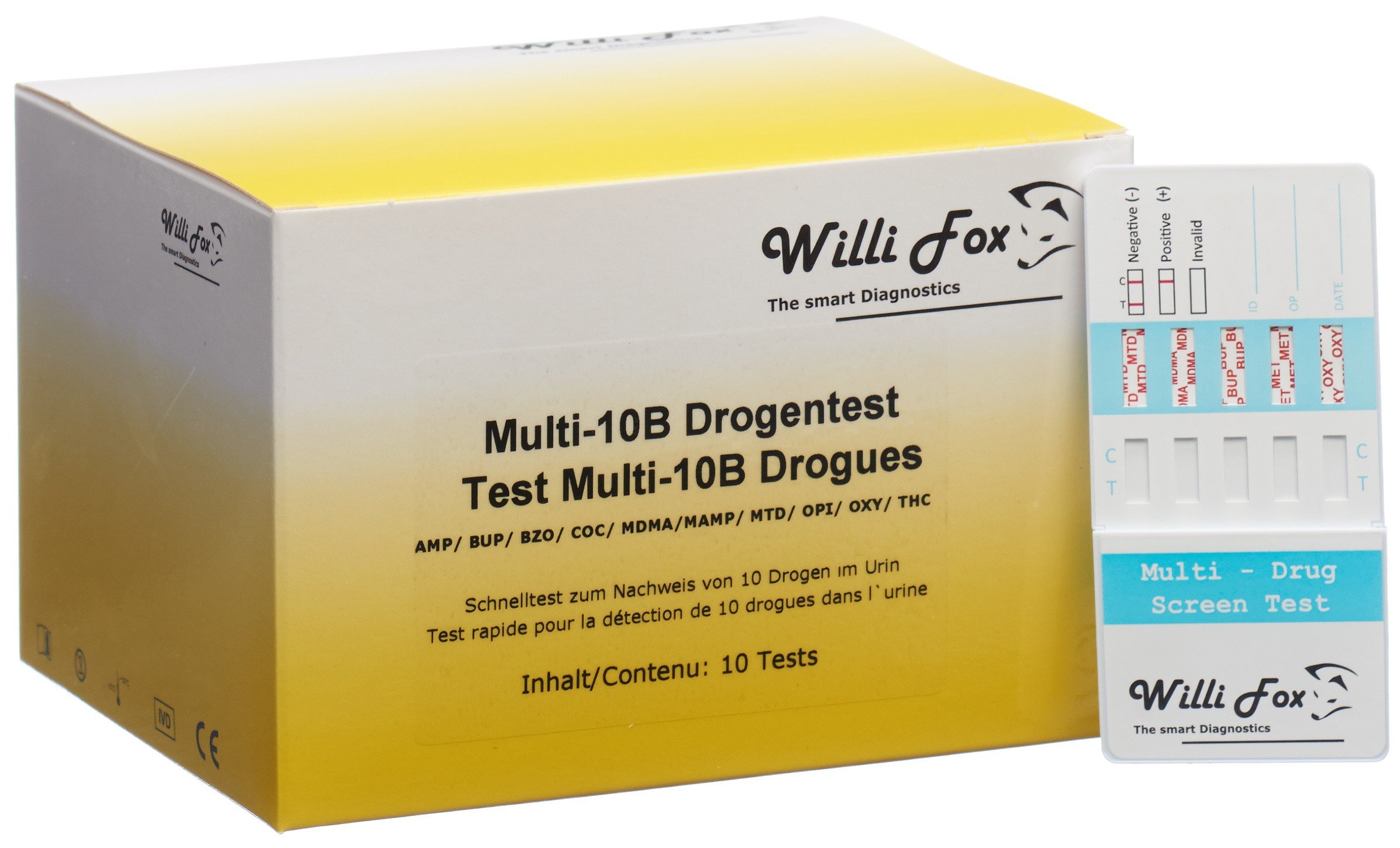 WILLI FOX Drogentest Multi 10B Drogen Urin Pic1