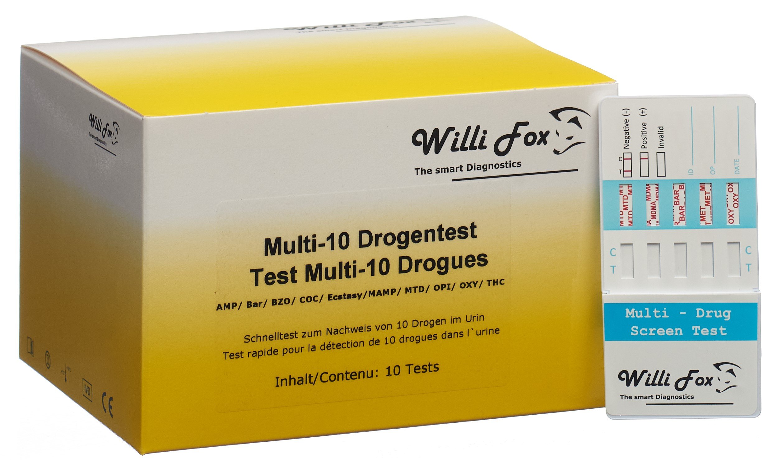 WILLI FOX test de drogue multi 10 paramètres urine Pic1