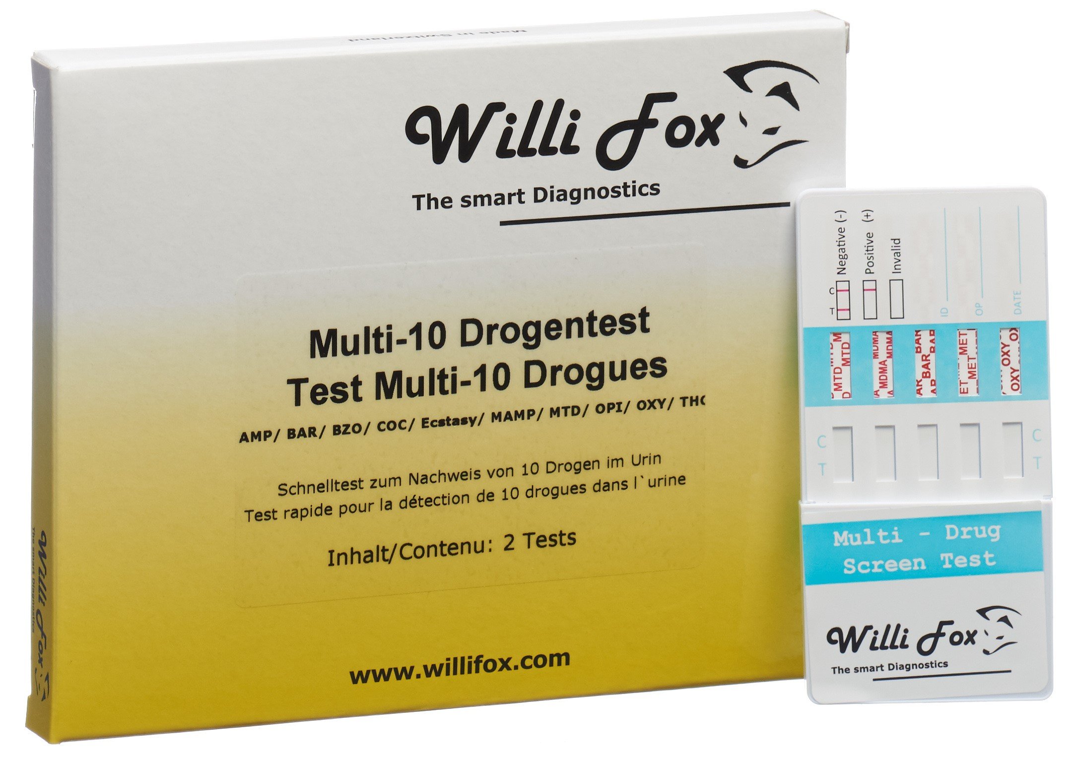 WILLI FOX Drogentest Multi 10 Drogen Urin Pic1