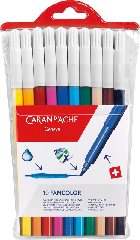 Caran d'Ache Faserschreiber Fancolor Maxi 10er Etui Pic1