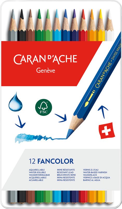 Caran d'Ache Farbstifte Fancolor 12er Pic1