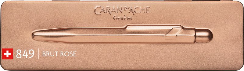 Caran d'Ache Kugelschreiber 849 Metal mit Etui rosegold Pic3