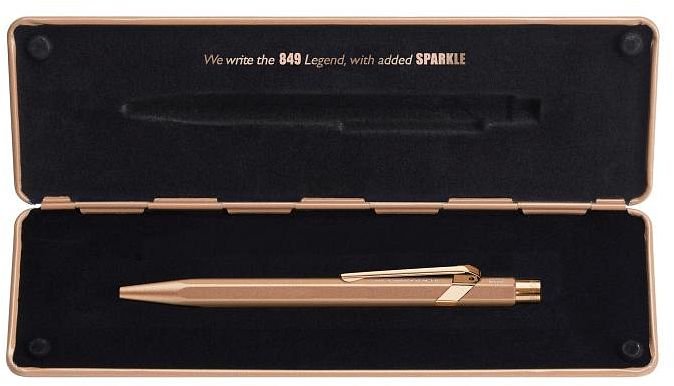 Caran d'Ache Kugelschreiber 849 Metal mit Etui rosegold Pic5
