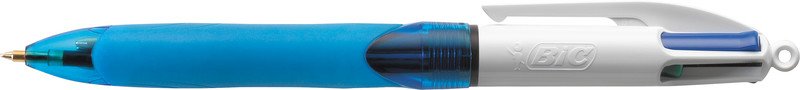 Bic Vierfarbenkugelschreiber Grip Medium hellblau / weiss Pic1