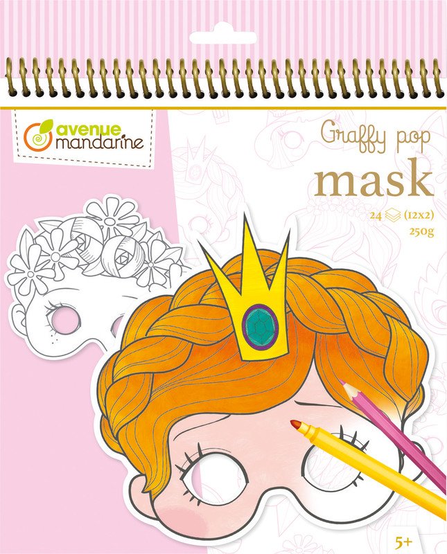 Avenue Mandarine Maskenmalbuch Graffy Pop Mädchen Pic1