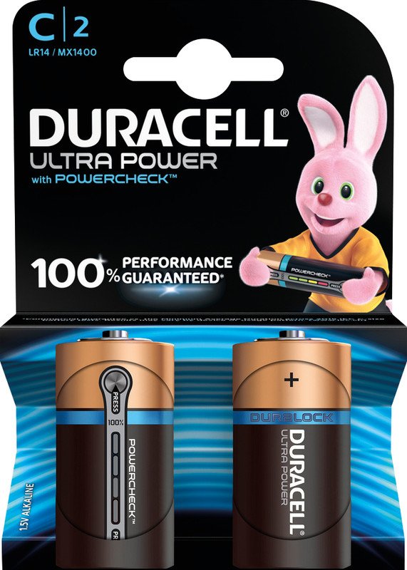 Duracell Batterien Ultra Power LR14 Baby 1,5V C à 2 Pic1