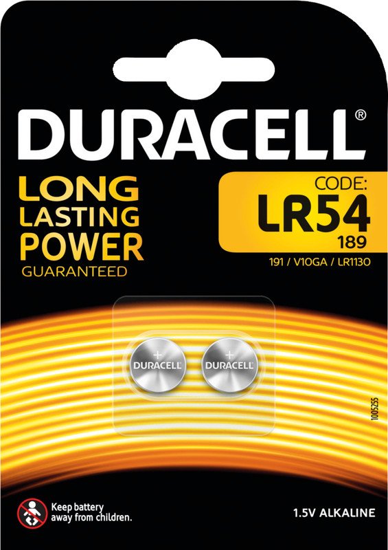 Duracell Knopfzellen LR54 à 2 Pic1
