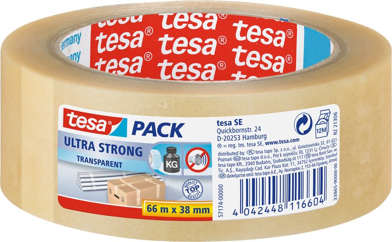 Tesa Verpackungsband PVC ultra strong 38mmx66m Pic1