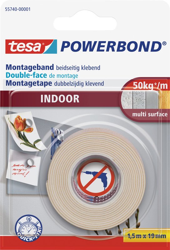 Tesa Montageband Indoor 19mmx1.5m Pic1