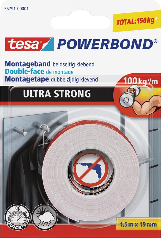 Tesa Montageband UltraStrong 19mmx1.5m Pic1