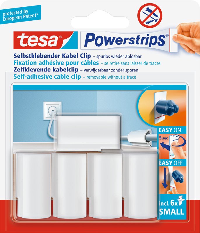 Tesa Powerstrips Kabel-Clip max. Ø8mm à 5 Pic1