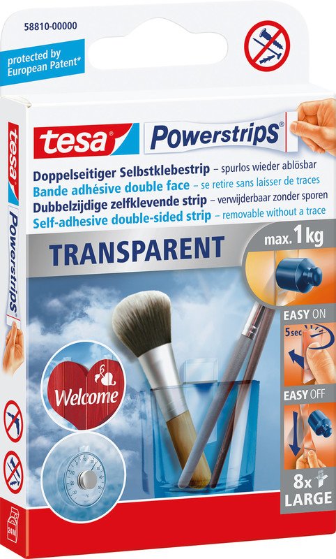Tesa Powerstrips Transparent Large à 8 Pic1
