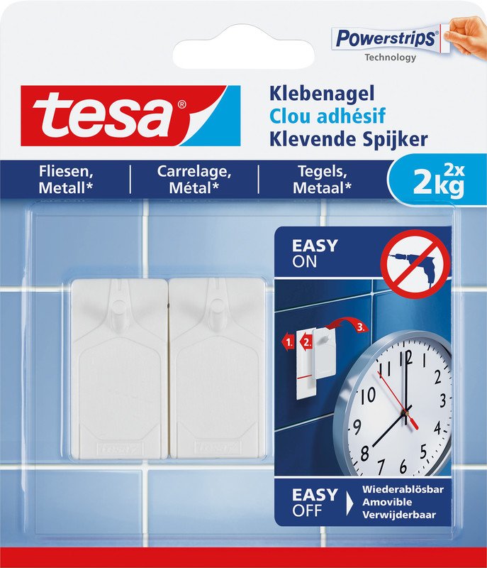 Tesa Powerstrips Klebenagel Fliesen & Metall 2kg Pic1