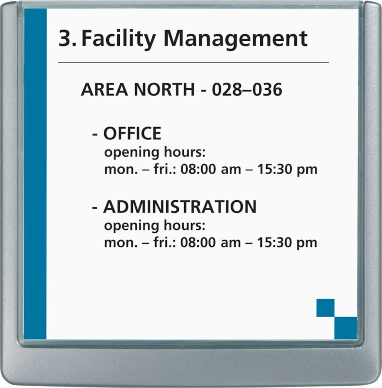 Durable Plaque de porte Click Sign 149 x 148.5 mm graphit Pic2