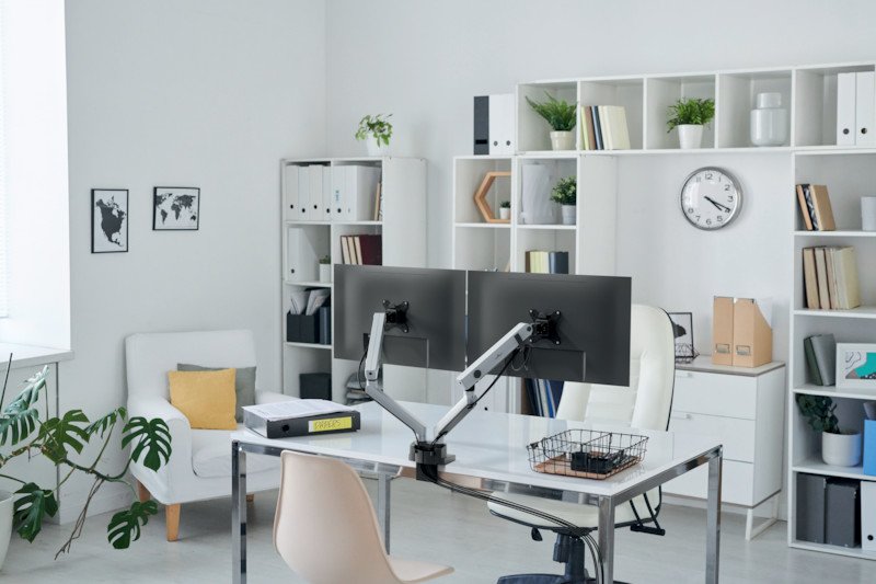 Durable Monitorhalterung für 2 Monitore mit Arm Select Plus Pic4