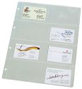 Dufco poches transparentes pour cartes de visite A4 à 10