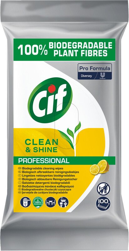 CIF Lingettes multiusage Professional Clean & Shine Pic1