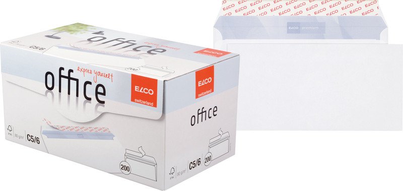 Elco Couvert Office Optifix C5/6 80gr ohne Fenster à 200 Pic1