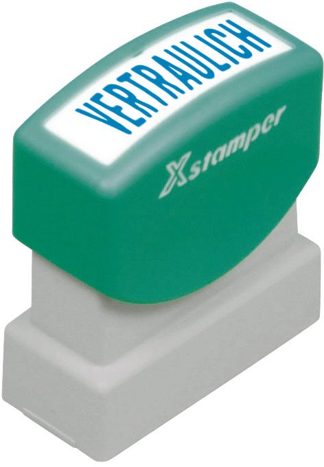 X-Stamper Vertraulich blau Pic1