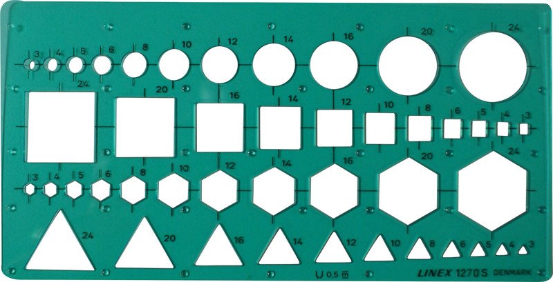 Linex Kombinationsschablone 19,5 x 10 cm Pic1