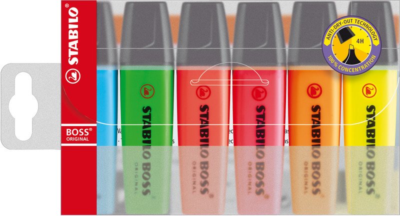 Stabilo Boss surligneur de 6 pieces Pic1