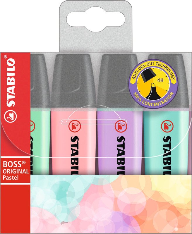 Stabilo Boss Textmarker Original Pastell 4er Set Pic1