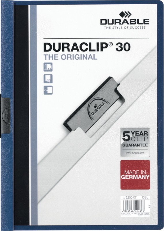 Durable Klemmhefter Duraclip A4 70gr bis 30 Blatt Pic1