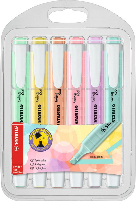 Stabilo Textmarker swing cool Pastel Edition 6er Set Pic1