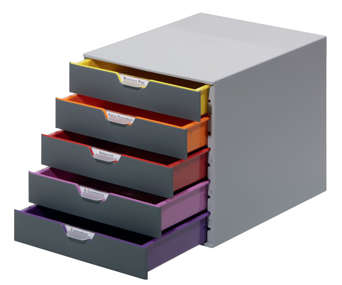 Durable Module à tiroirs Variocolor 5 tiroirs fermé Pic1