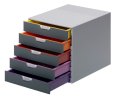 Durable Schubladenelement Varicolor 5 Schubladen geschlossen