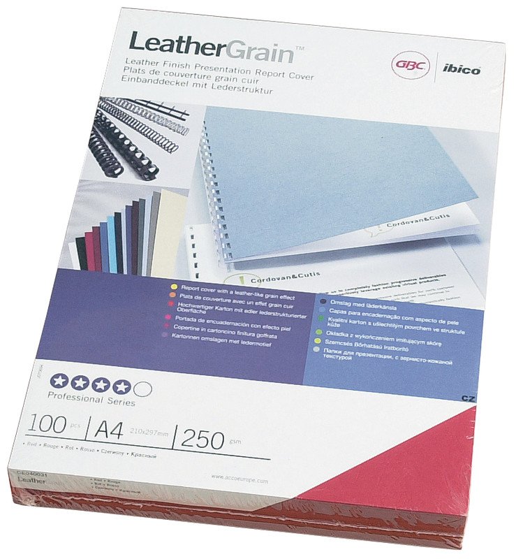 GBC Umschlagdeckel Leder LeatherGrain A4 250gr à 100 Pic2