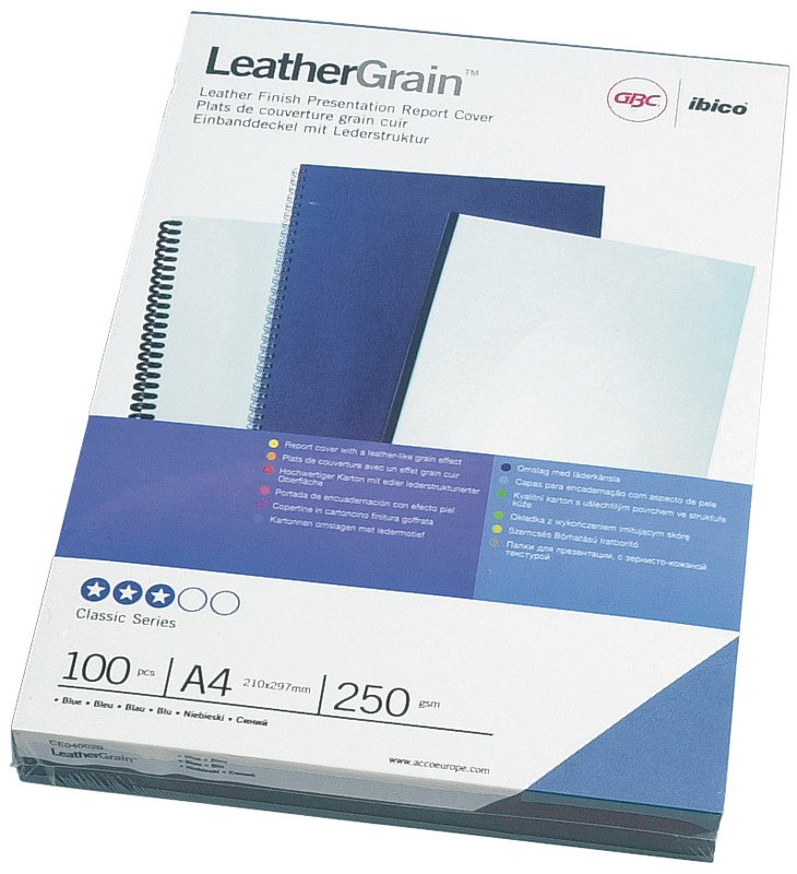 GBC Umschlagdeckel Leder LeatherGrain A4 250gr à 100 Pic2