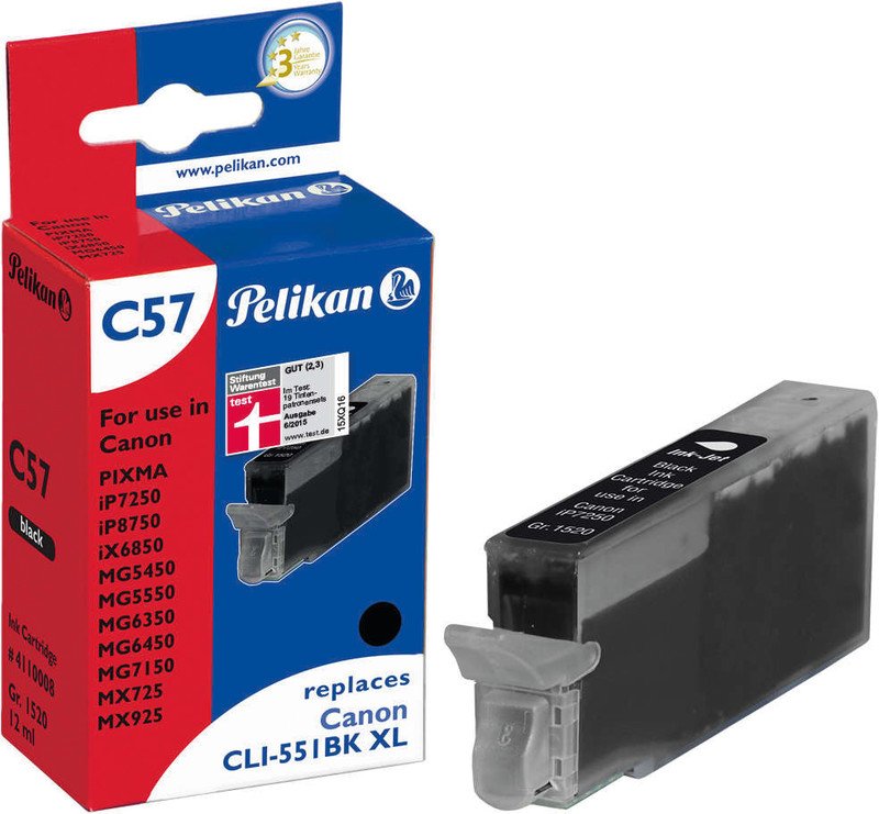 Pelikan InkJet CLI-551BK XL schwarz Pic1