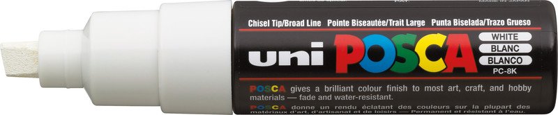 Uni Posca Marker 8mm weiss Pic1