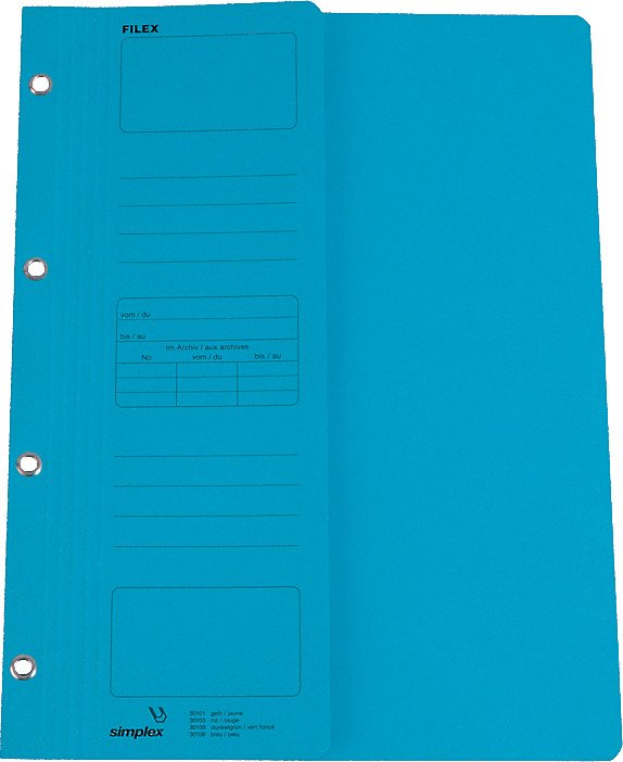 Simplex Einhängehefter Filex Karton A4 30106 blau Pic1