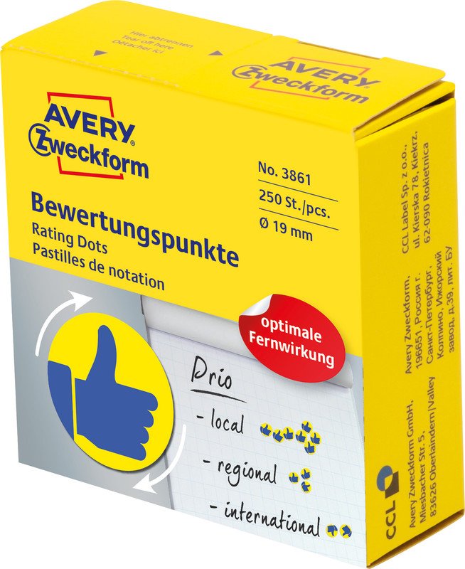 Avery Zweckform Bewertungspunkte Daumen Pic1