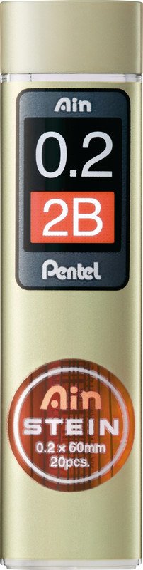 Pentel Bleistiftminen AinStein 0.2mm 2B à 20 Pic1