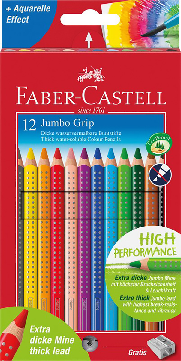 Faber Castell Farbstifte Jumbo Grip 12er Kartonschachtel Pic1