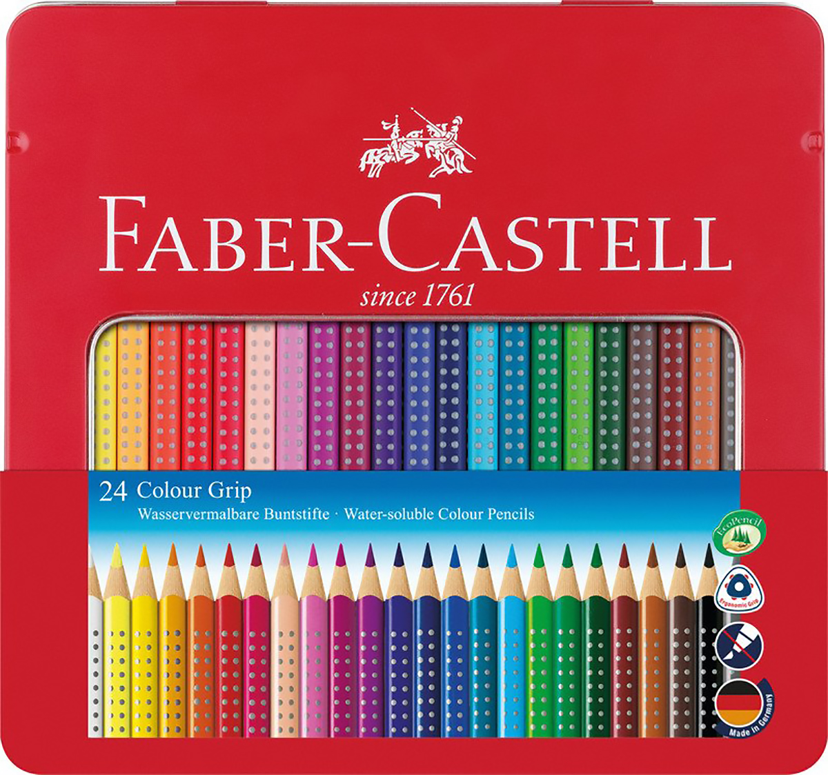 Faber Castell Farbstift Colour Grip 2001 24er Metallsch. Pic1