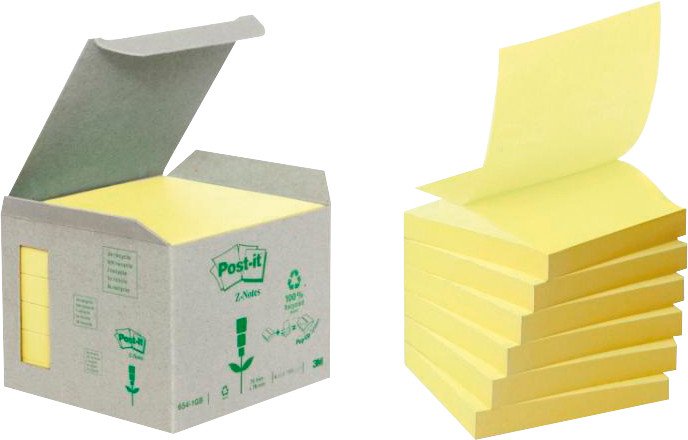 Post-it Haftnotizen Z-Notes Recycling 76x76mm à 6 Pic1