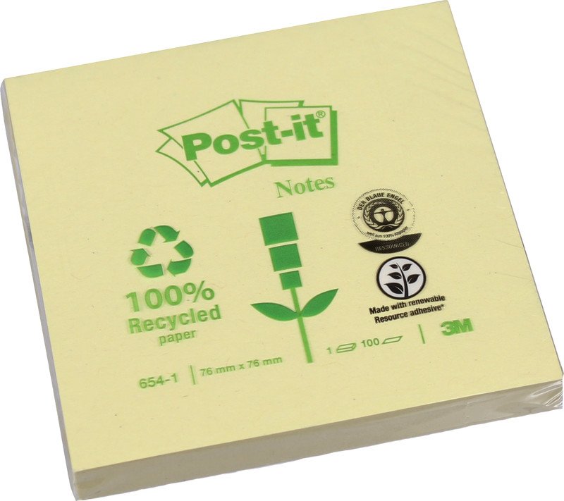 Post-it Haftnotizen Recycling 76x76mm Pic1