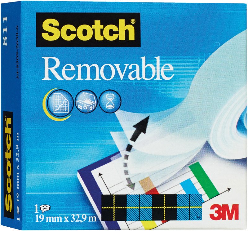 Scotch Removable Tape 811 19mmx33m Pic1