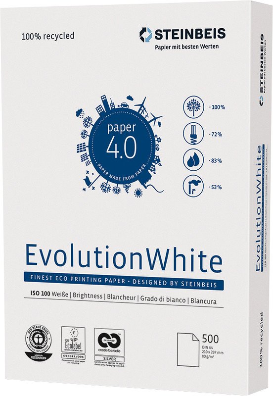 Steinbeis Universalpapier EvolutionWhite A4 80gr à 500 Pic2
